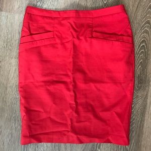 Coral Pencil Skirt